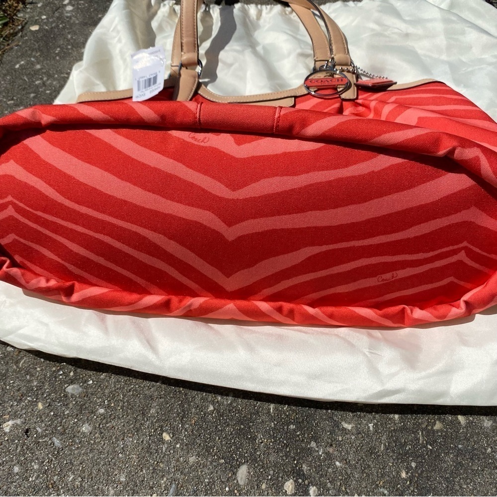 Coach Devin Zebra Devon Stripe Shoulder Bag NWT Animal Print - Picture 15 of 15
